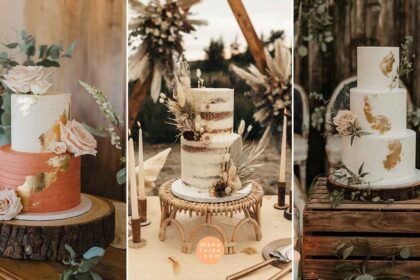 17 Boho chic wedding cake inspo