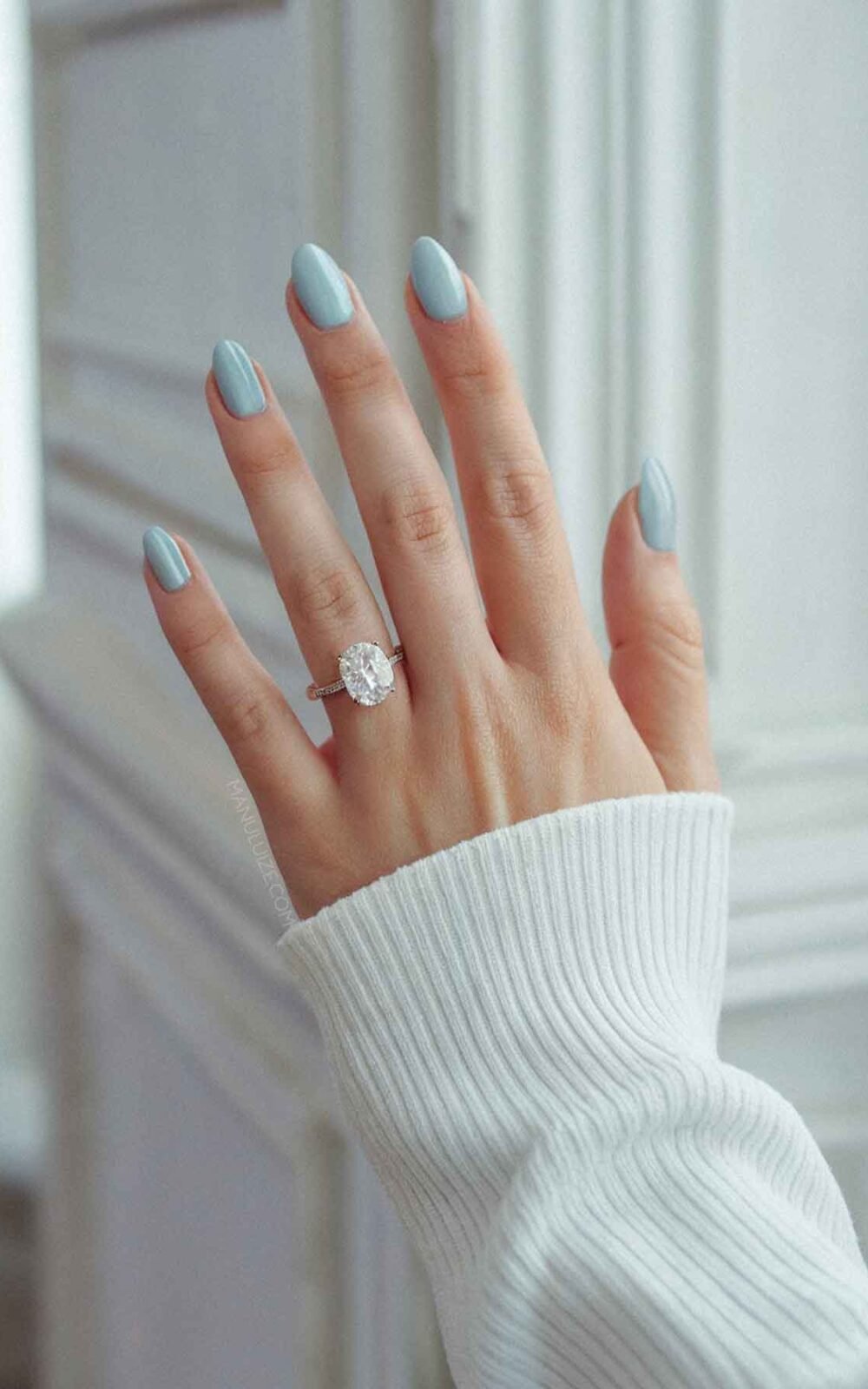 Classy baby blue nails Classy baby blue nails