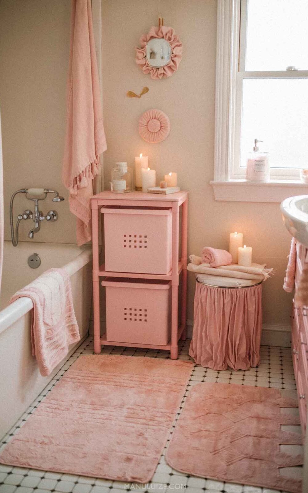 Cozy girly pink bathroom Cozy girly pink bathroom