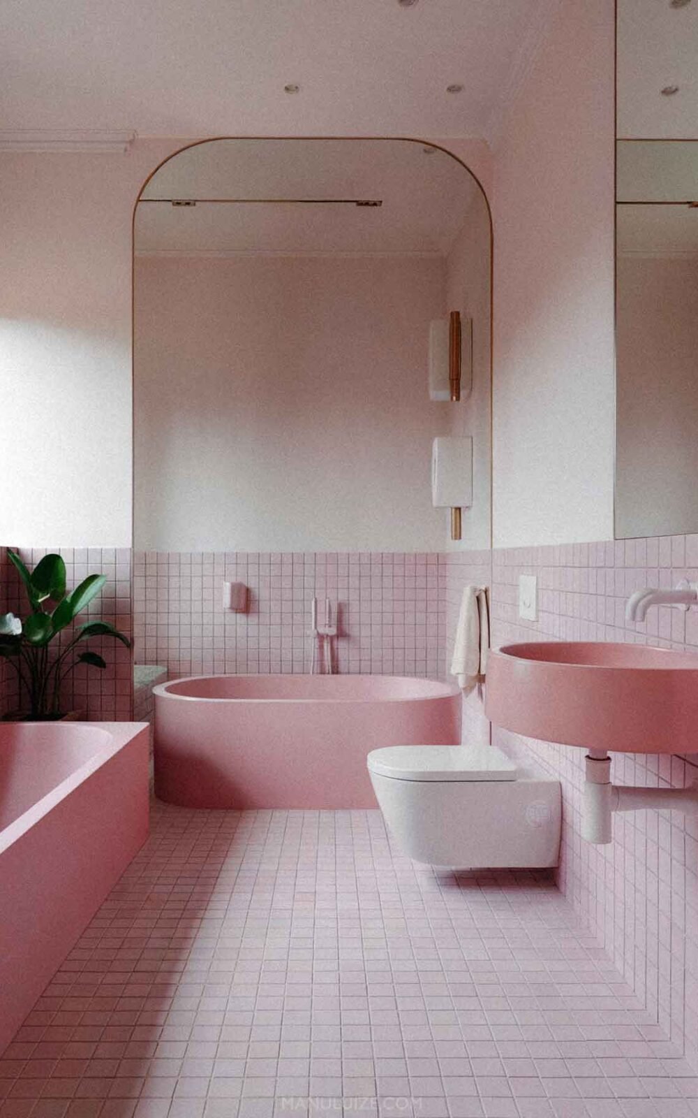 Minimal soft pink bathroom Minimal soft pink bathroom