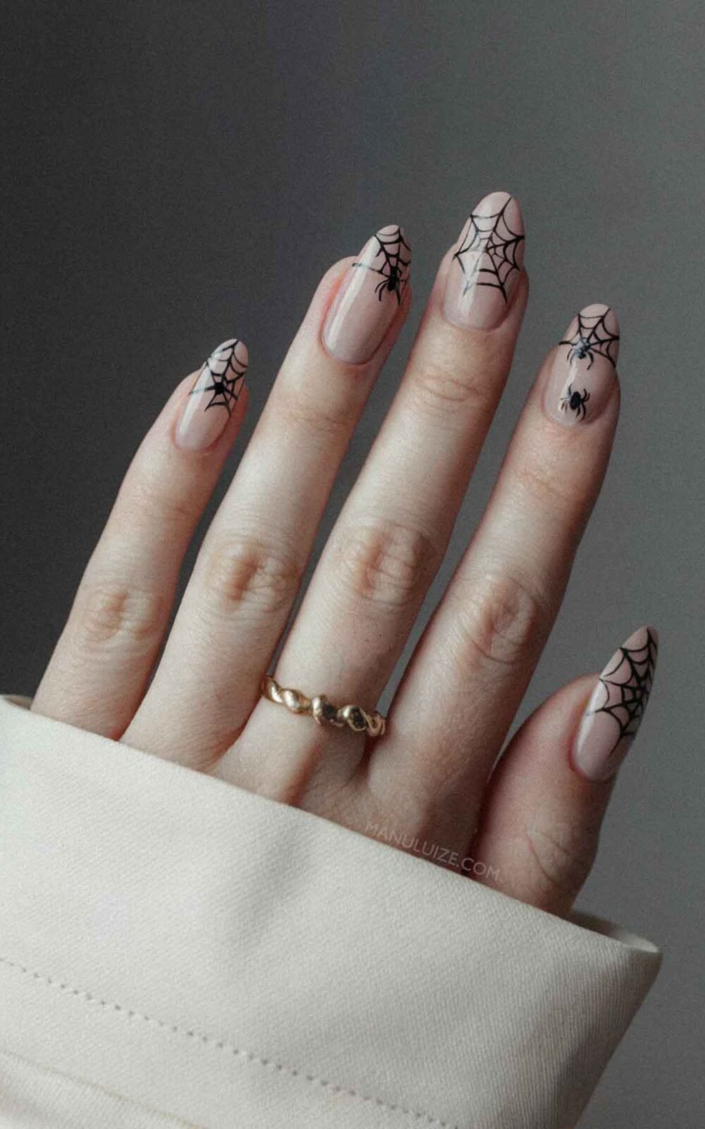nude Halloween nails nude Halloween nails