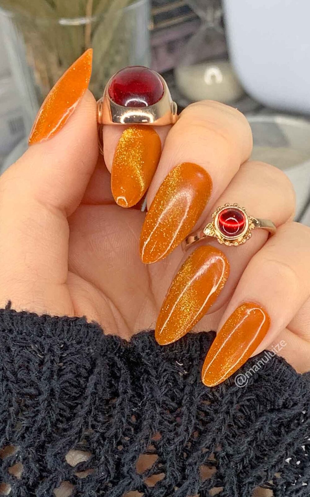 Orange fall nails Orange fall nails
