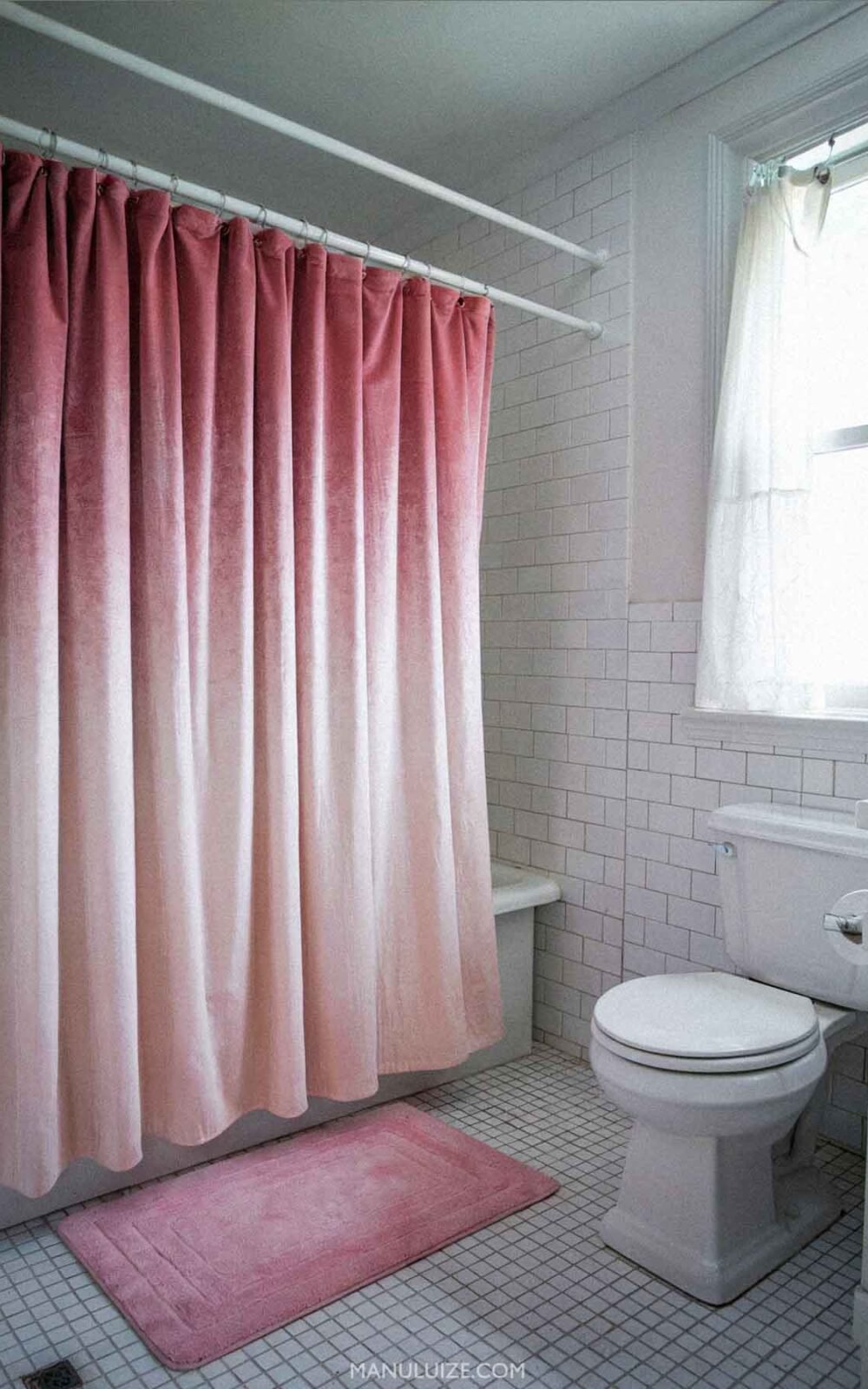 pink ombre bathroom curtain pink ombre bathroom curtain