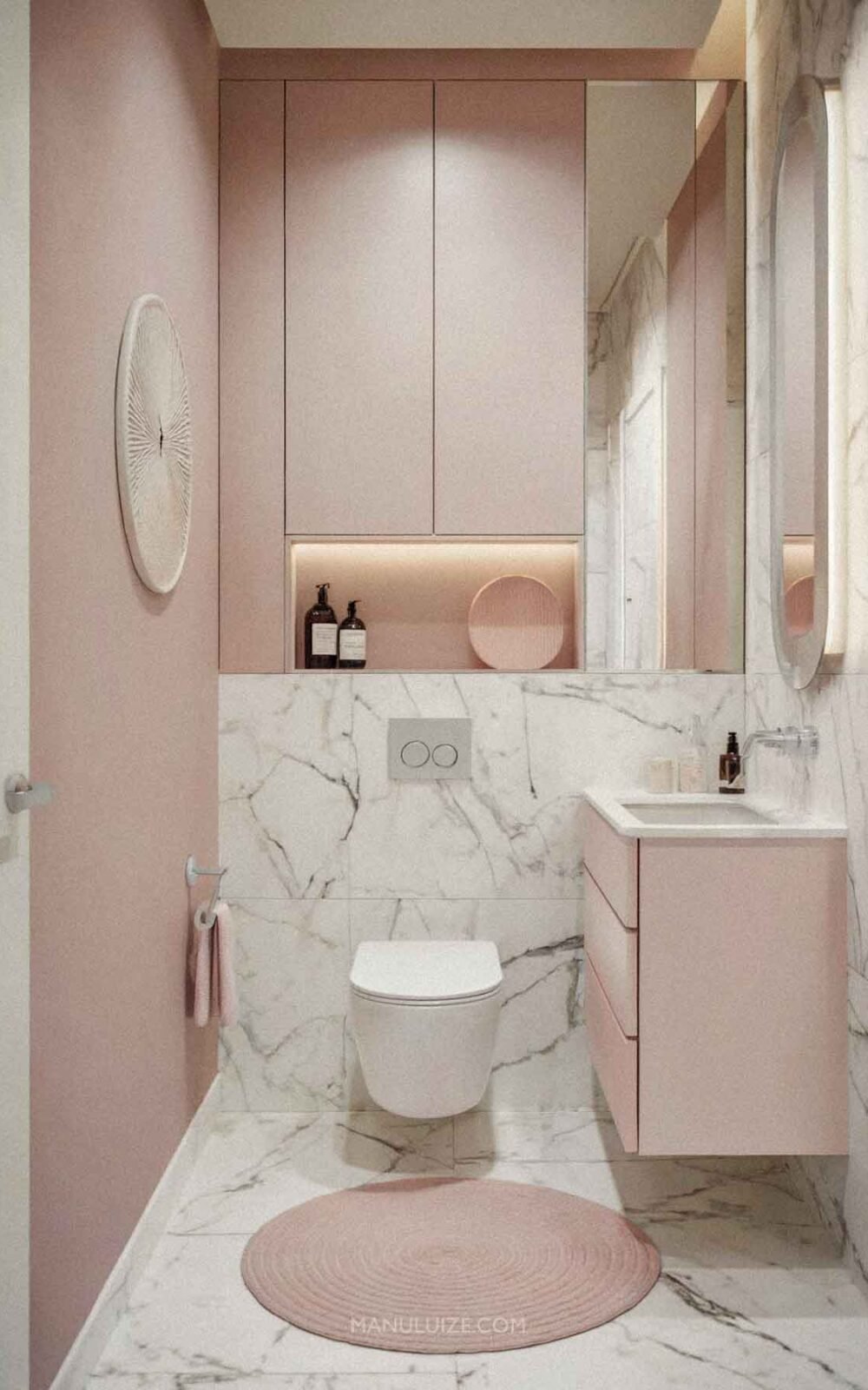 Small pink bathroom ideas Small pink bathroom ideas