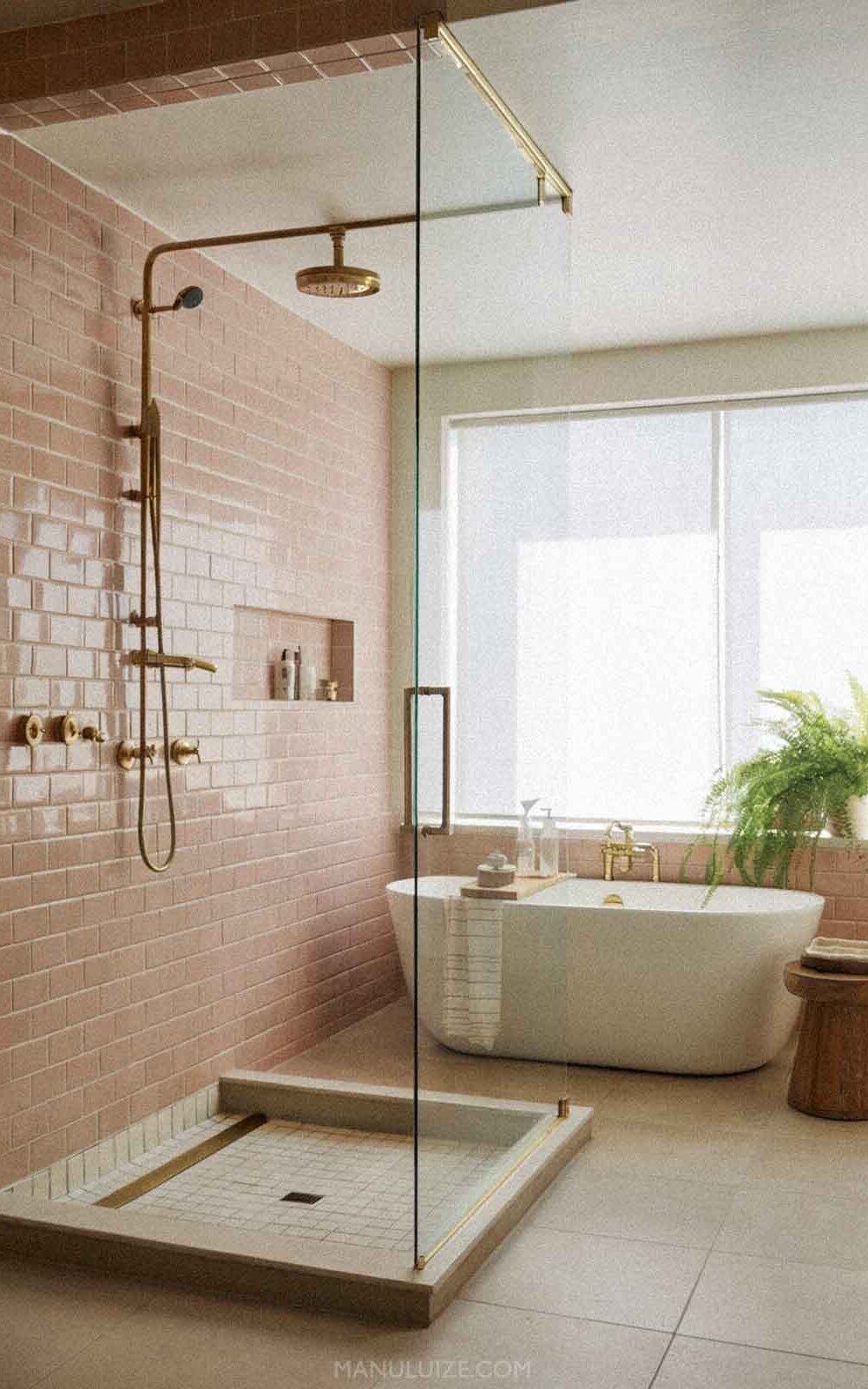 Soft pink bathroom decor Soft pink bathroom decor