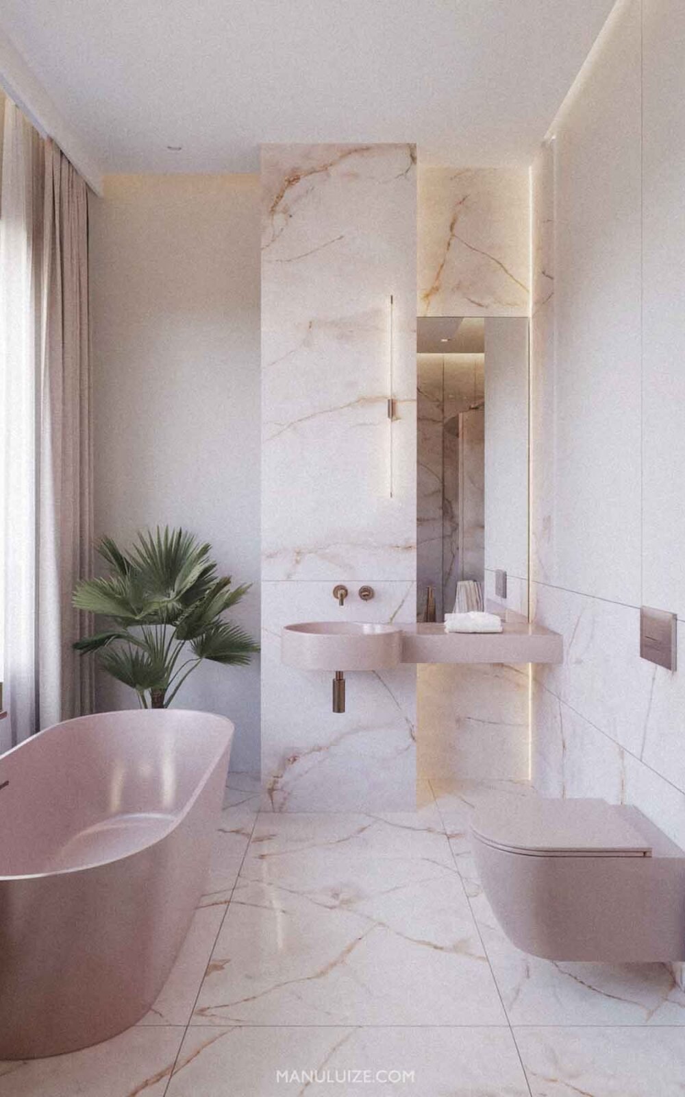 Soft pink bathroom marble Soft pink bathroom marble