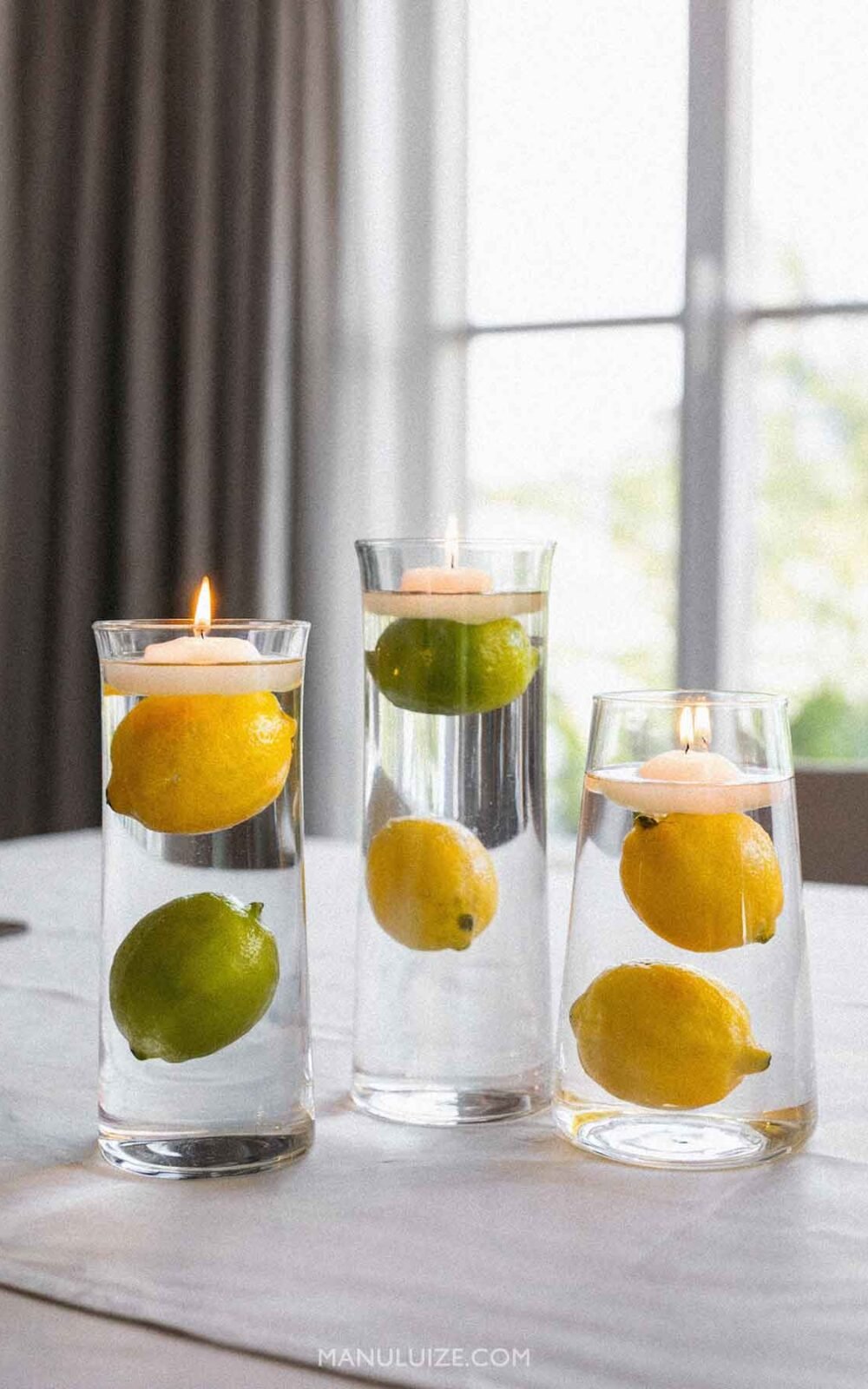 Lemon vase simple centerpiece