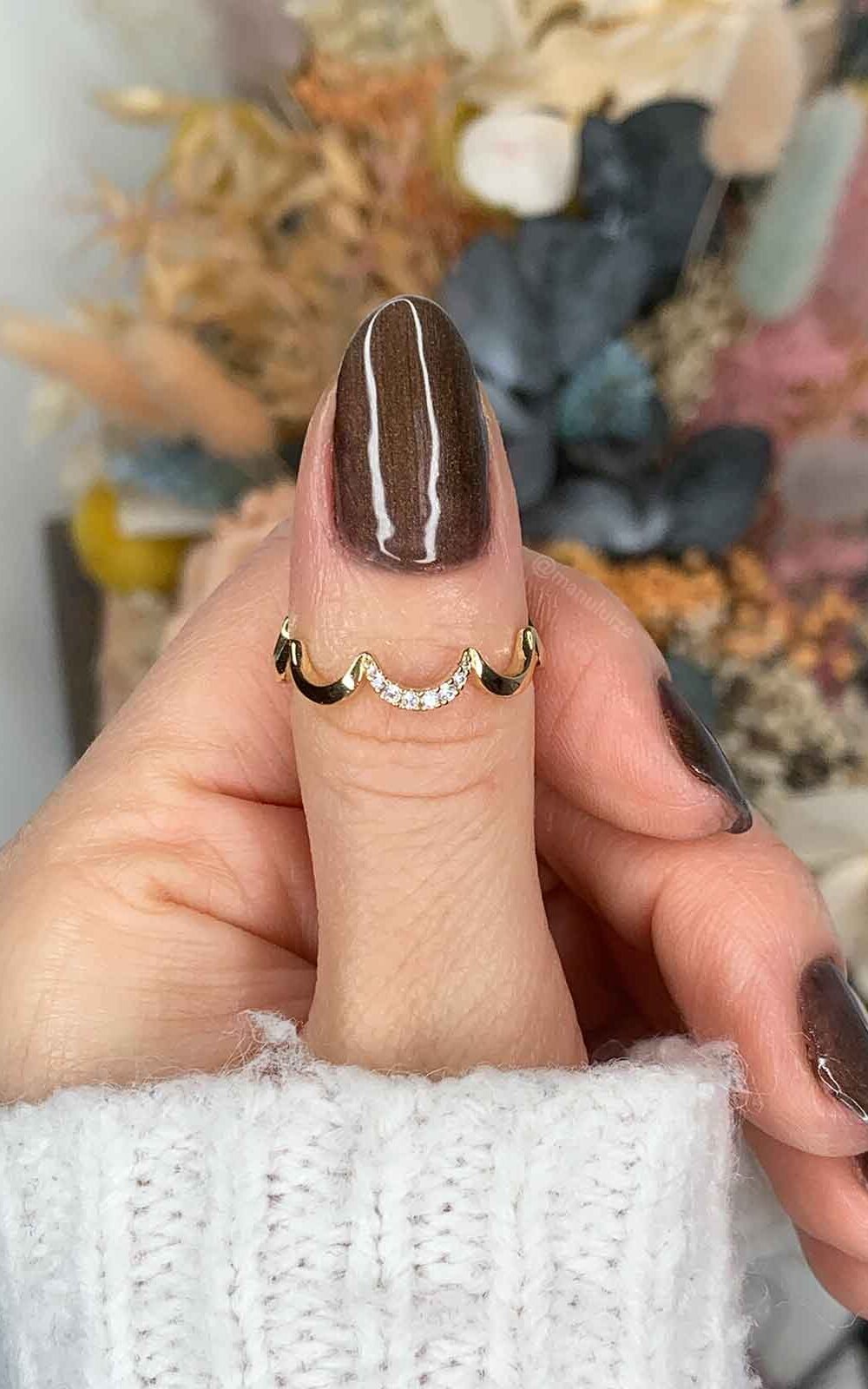 Dark chocolate brown nails Dark chocolate brown nails