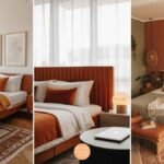 How to style burnt orange bedroom interior