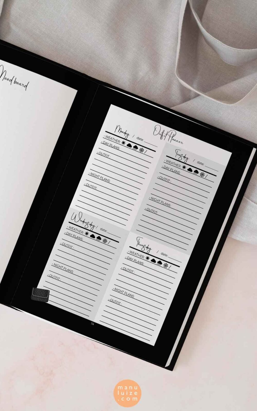 Weekly outfit planner by Manu Luize Weekly outfit planner by Manu Luize