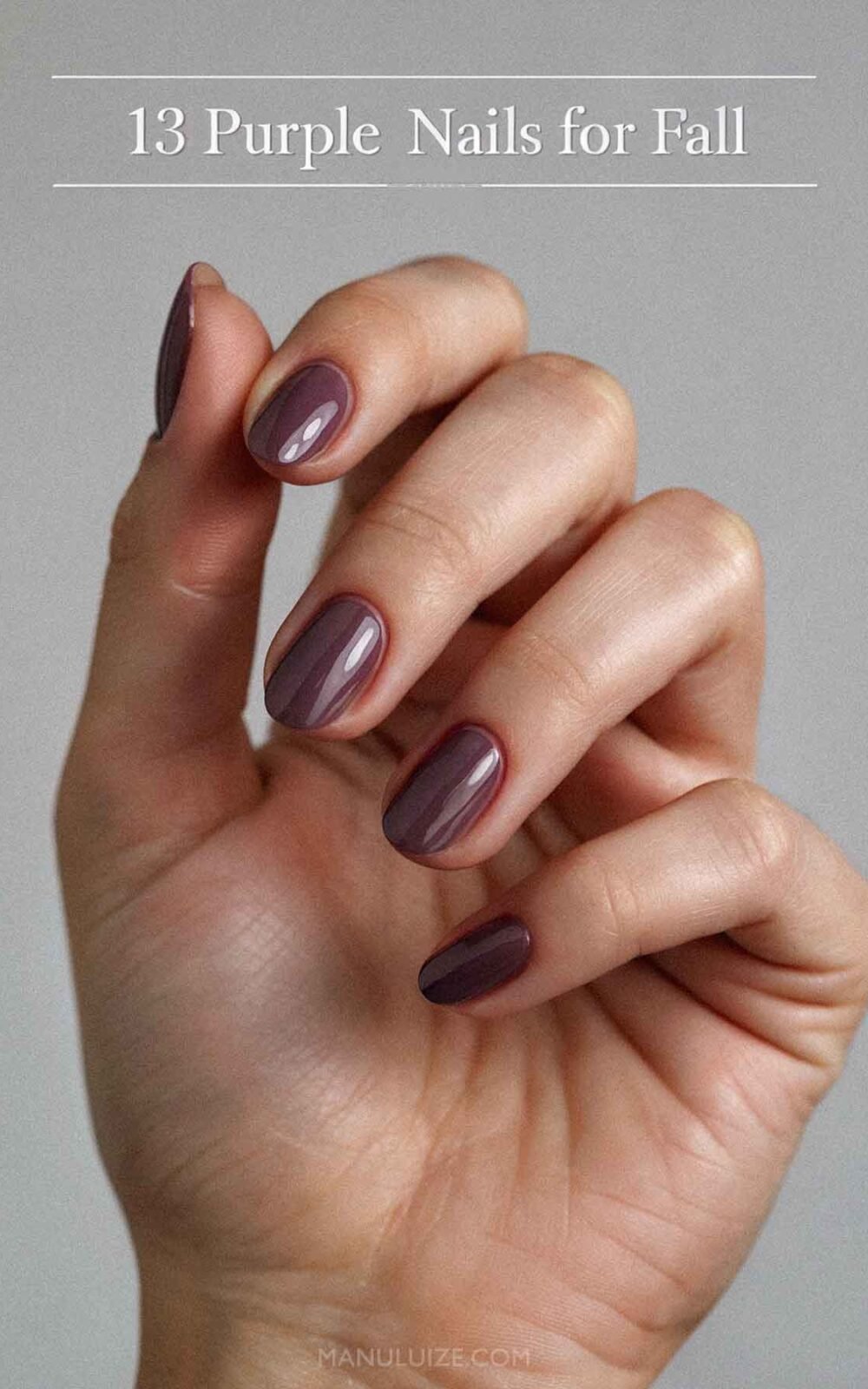 13 fall nails in plum purple