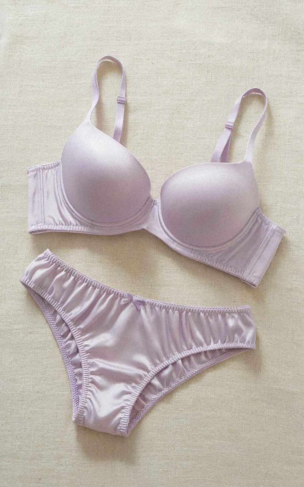 Completino donna in seta lila Completino donna in seta lila