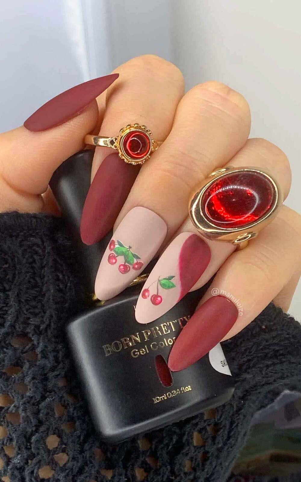 Dark cherry nails for the winter Dark cherry nails for the winter