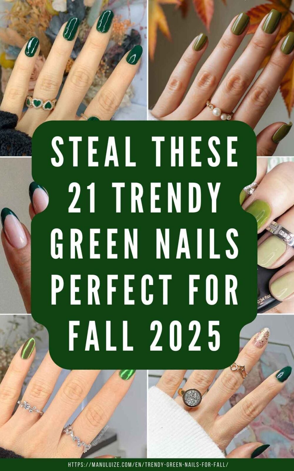 21 Fall Green Nails For 2025 21 Fall Green Nails For 2025