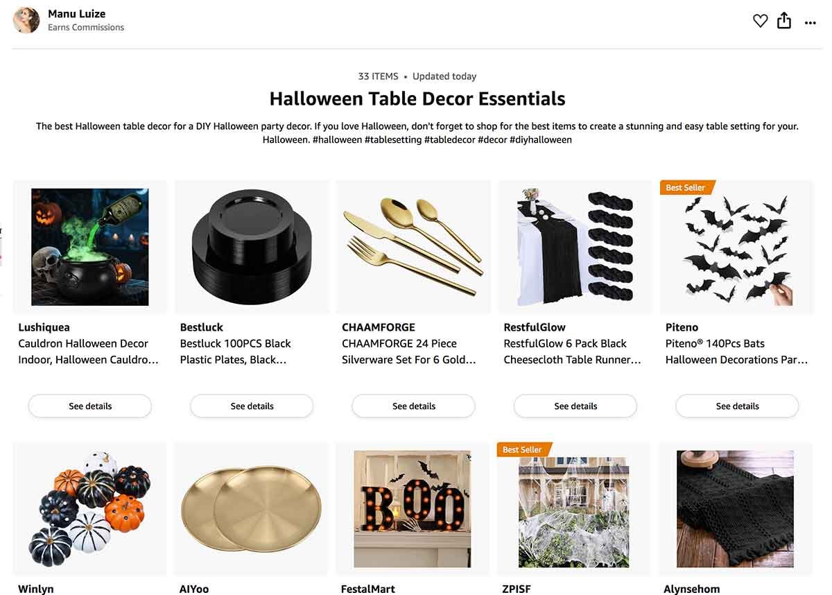 My Halloween Amazon's Table Decor Essentials
