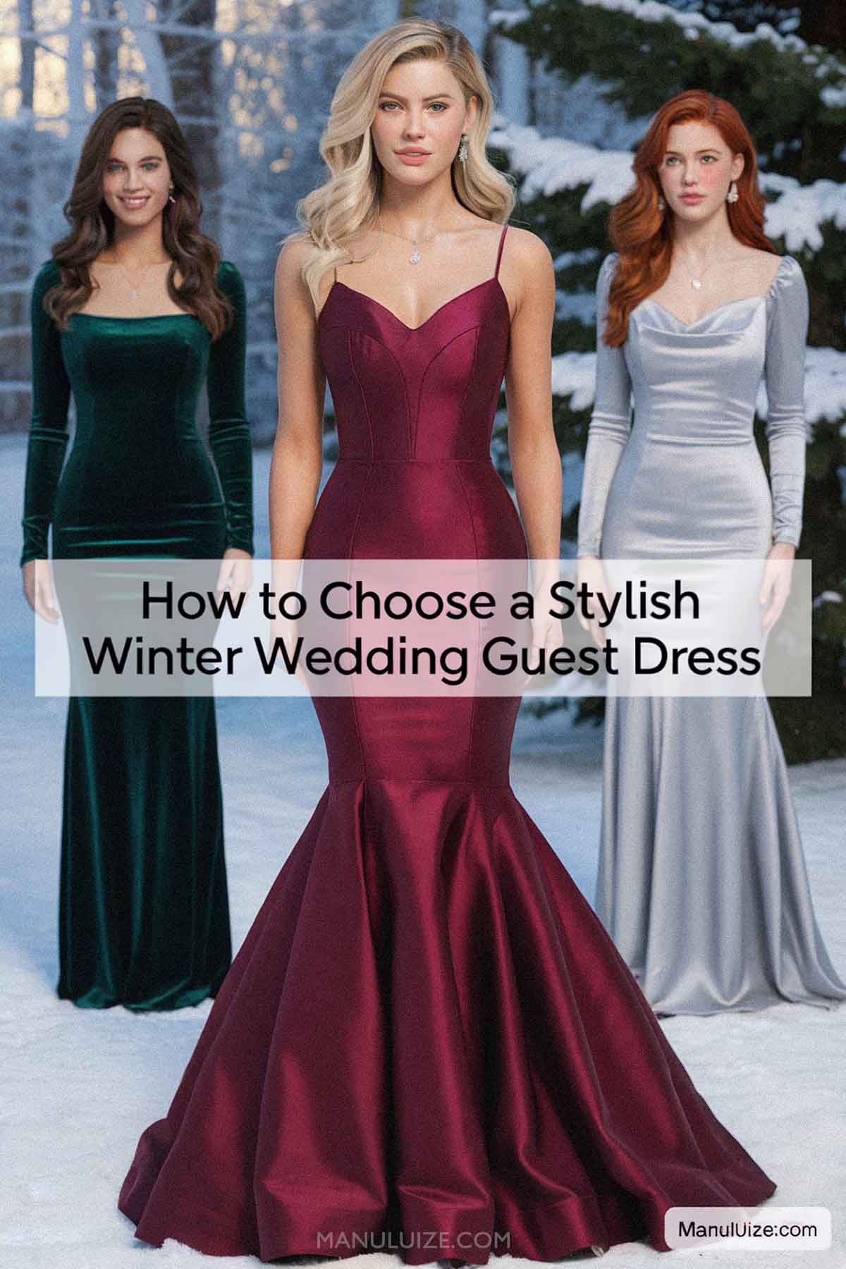 Stylish winter wedding guest dresses ideas