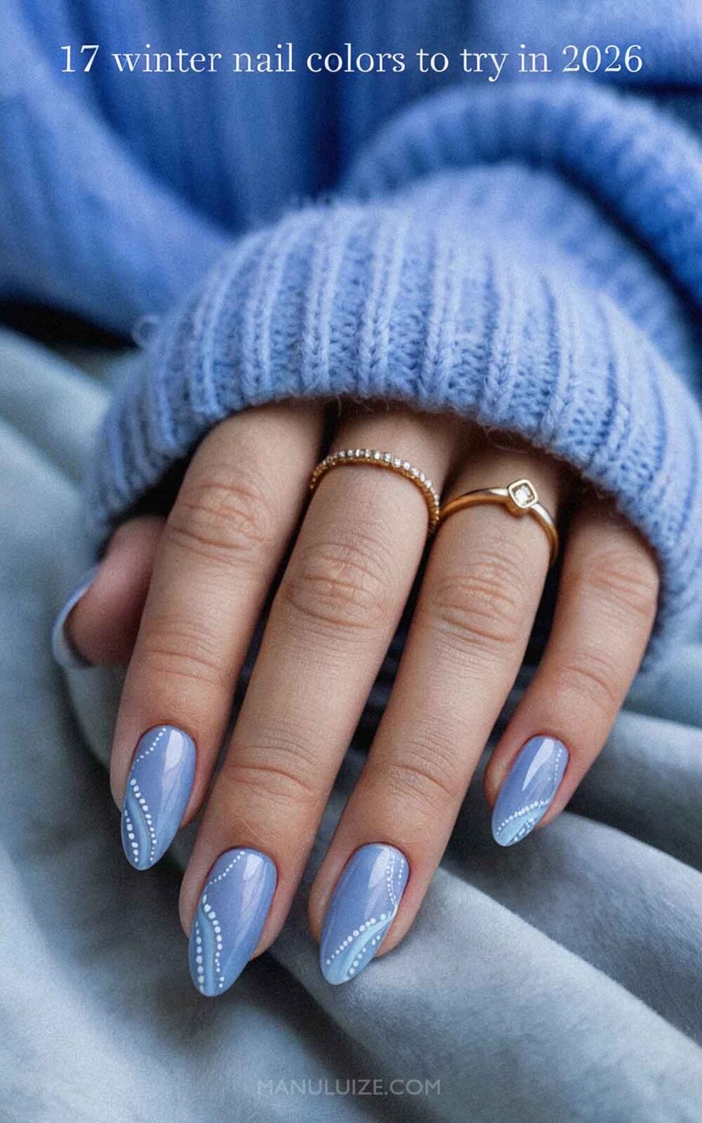 Winter nail colors: frosty icy blue Winter nail colors: frosty icy blue