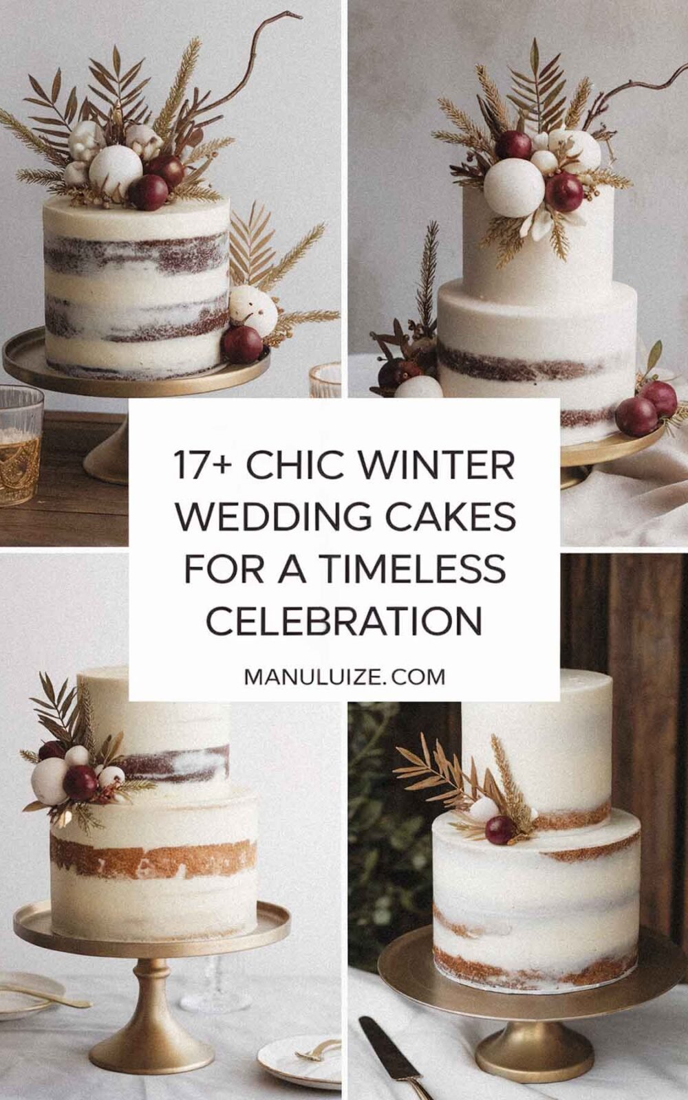 17 Classy winter wedding cake ideas 17 Classy winter wedding cake ideas