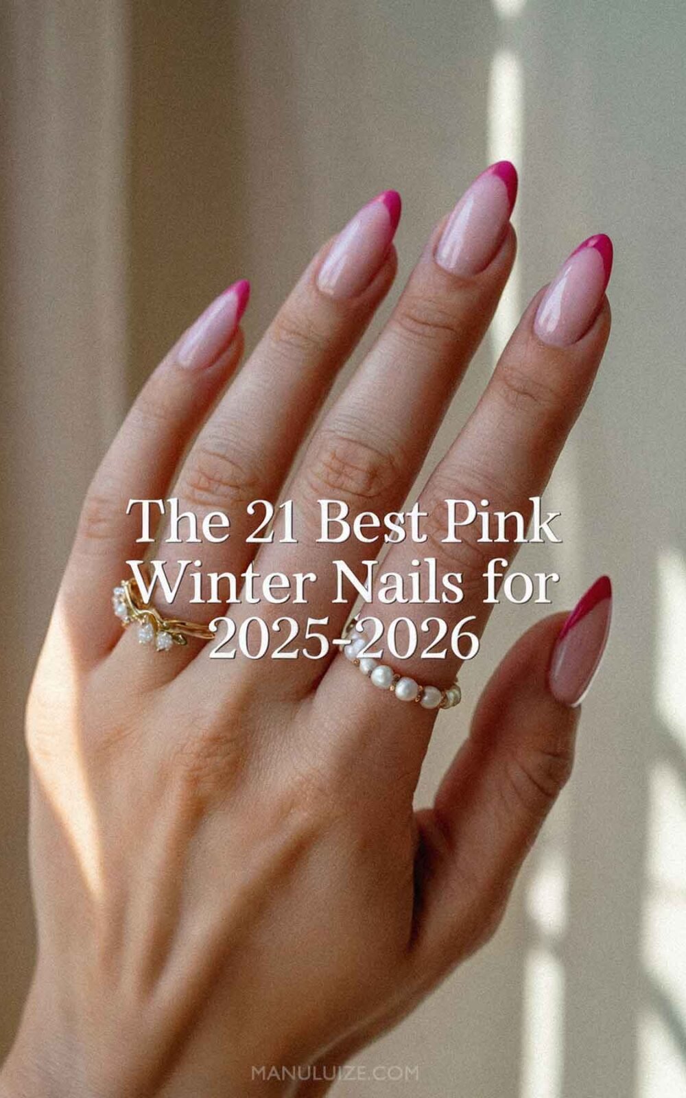 21 pink nails for winter