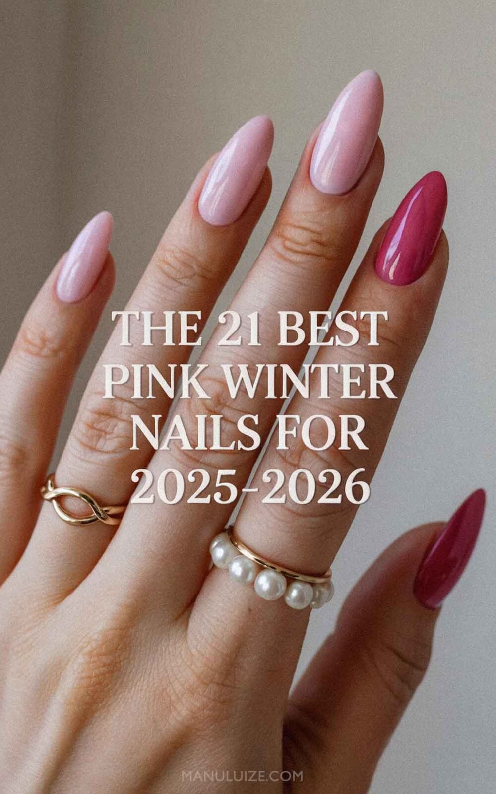 21 Winter pink nail ideas