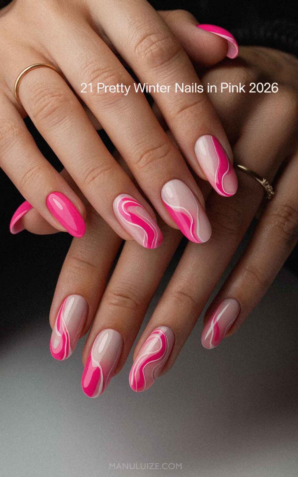 Hot Pretty Winter Nails in Pink 2026