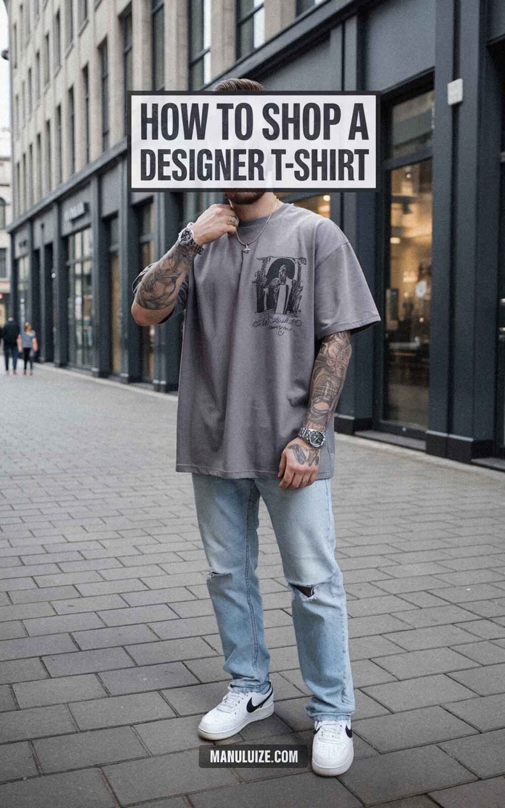 Men outfit with gray t-shirt Men outfit with gray t-shirt