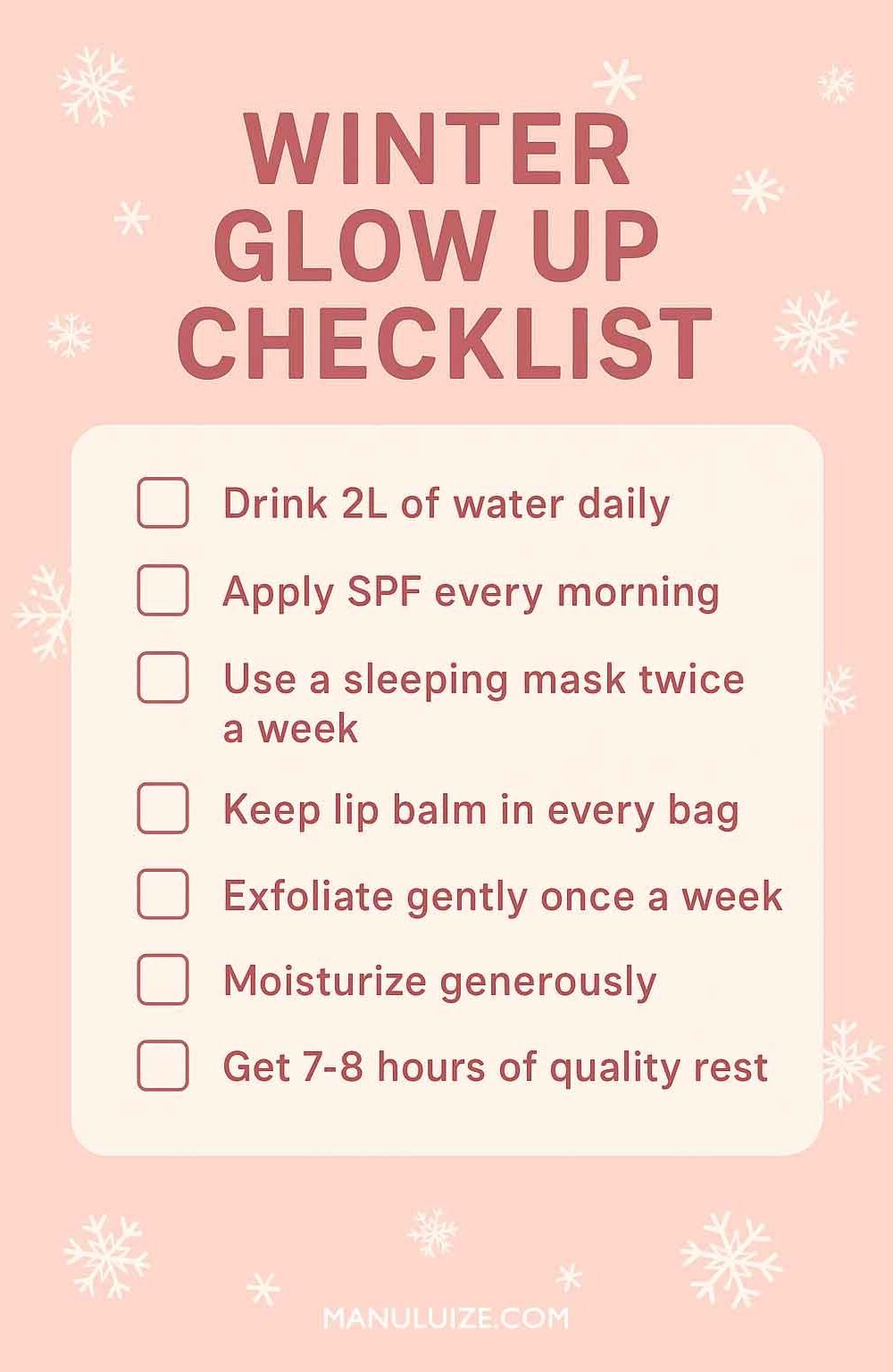 Winter glow up checklist