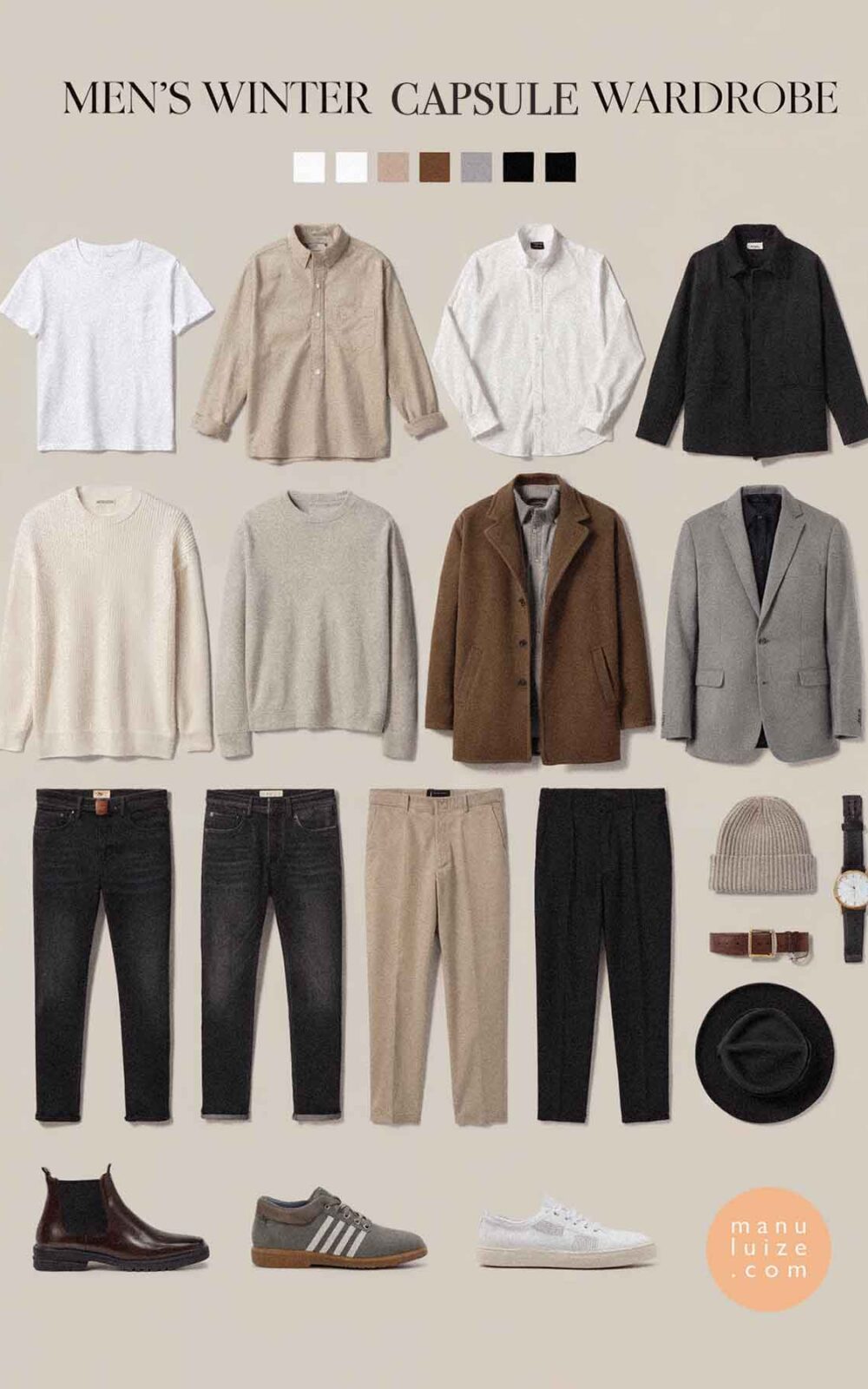 Discover the Men's winter capsule wardrobe