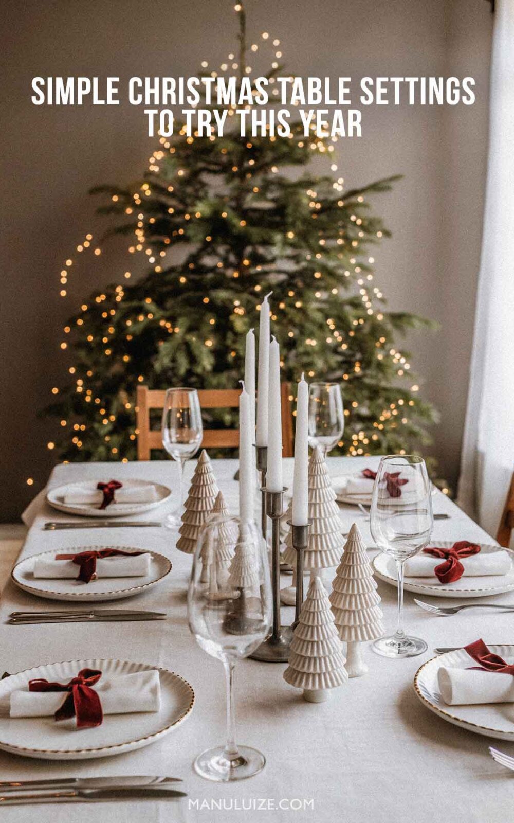 Minimal & Simple Christmas table settings