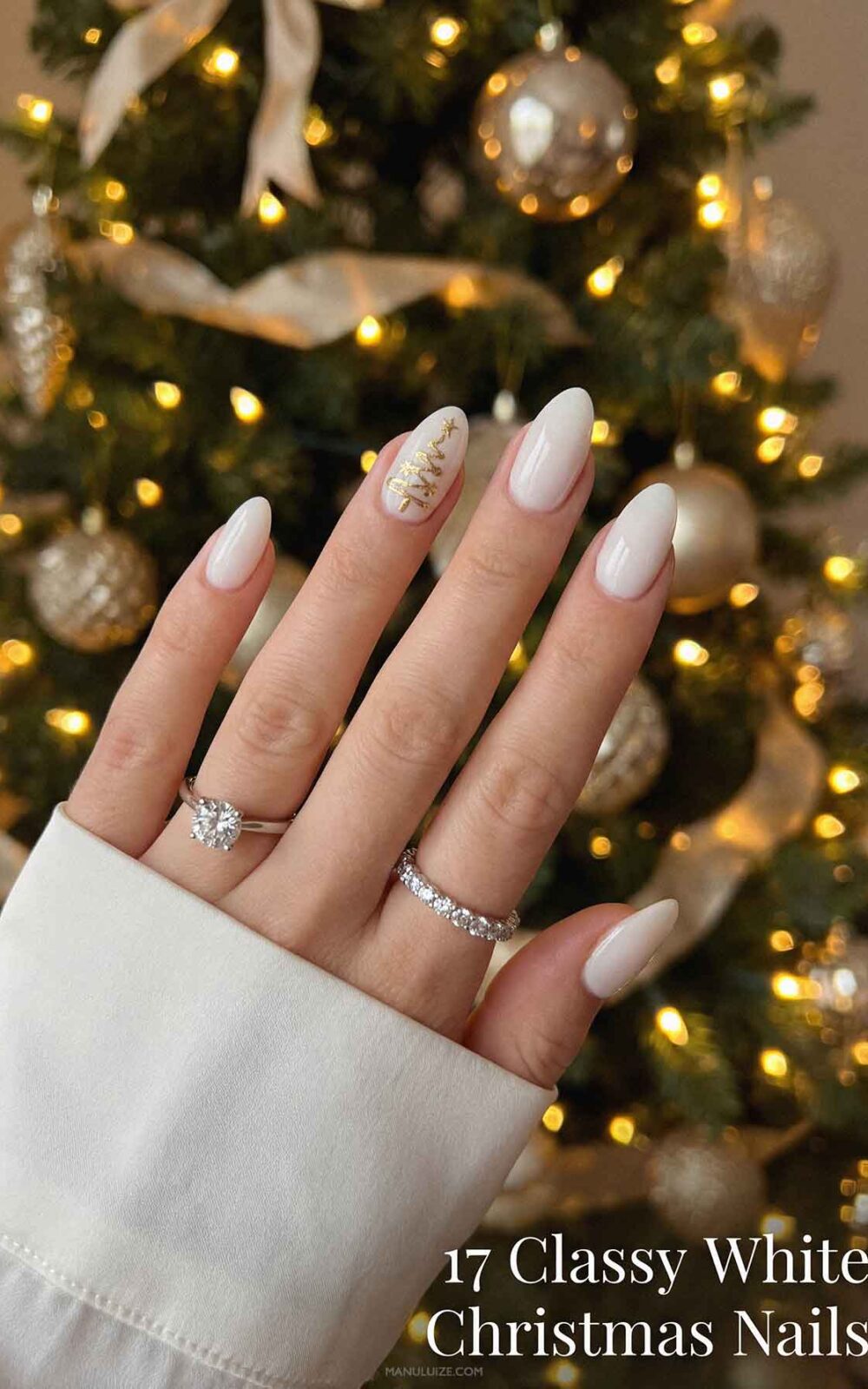 17 Chic White Christmas nails 17 Chic White Christmas nails