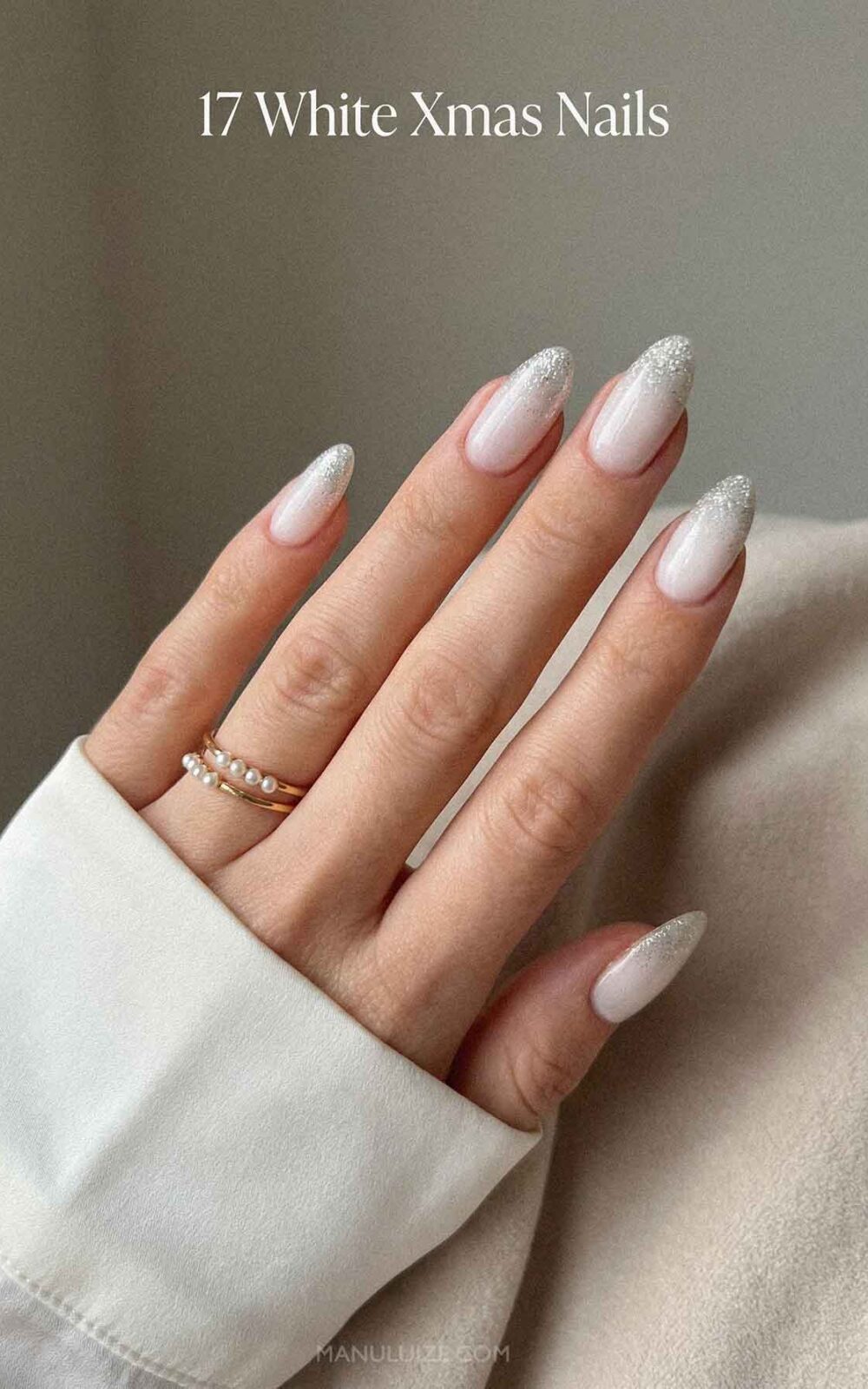 White ombre nails White ombre nails