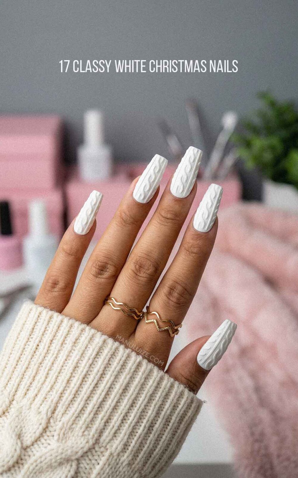 White sweater nails White sweater nails