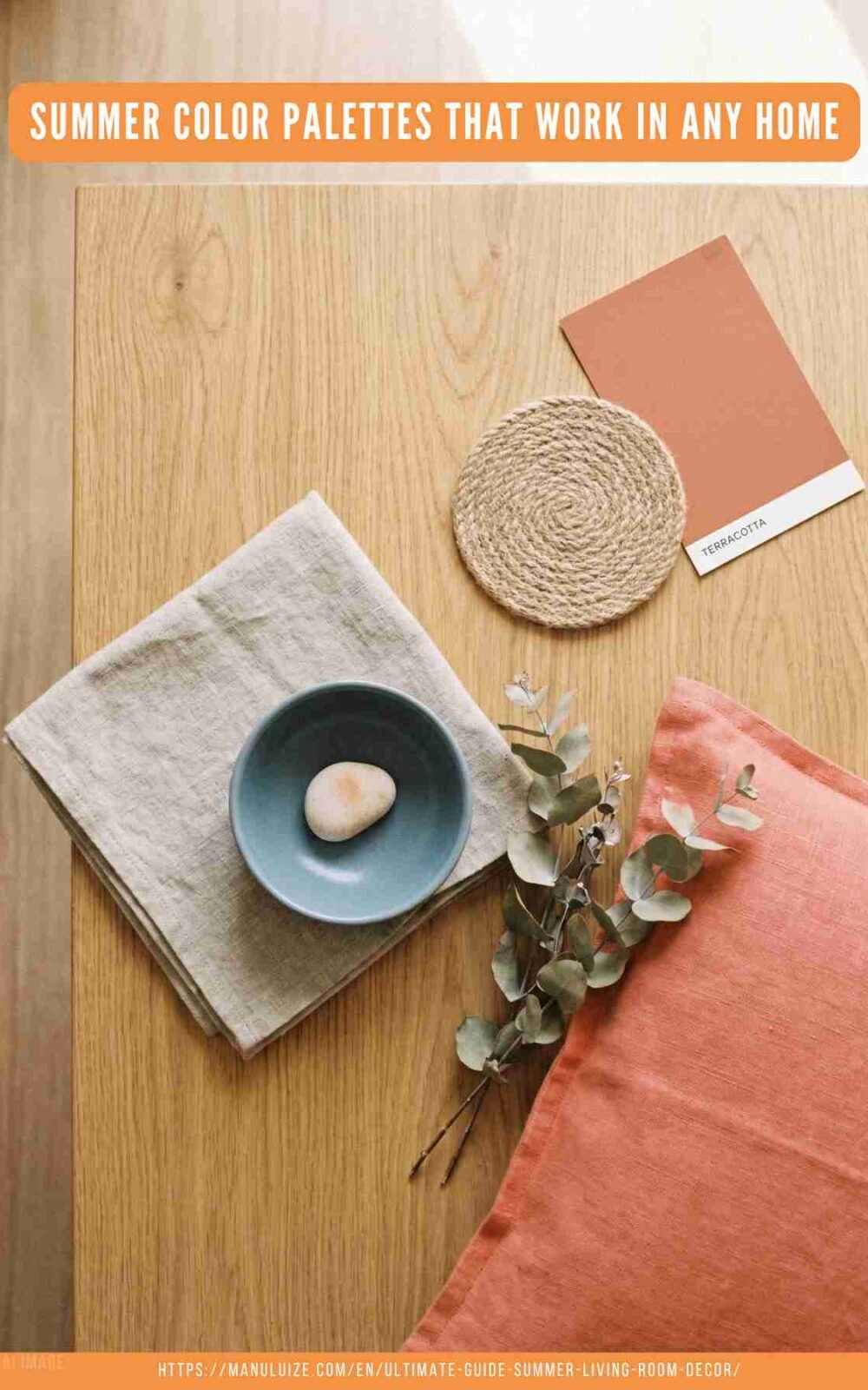 Summer living room color palette Summer living room color palette