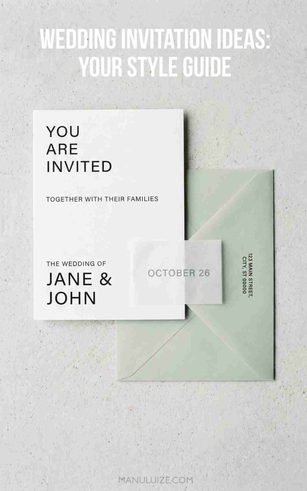 Modern wedding invitation idea Modern wedding invitation idea